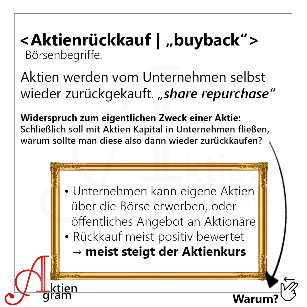 Aktiengram Aktienrueckkauf erklärt